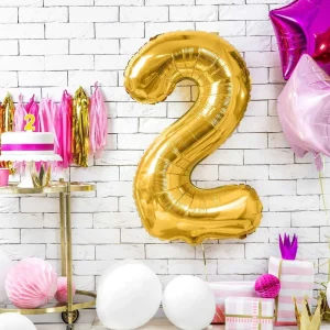 Balon Metal Foliowy Cyfra "2" 86 Cm