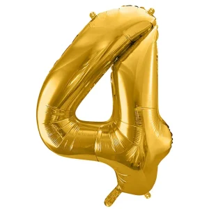 Balon Metal Foliowy Cyfra "4" 86 Cm