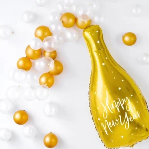 Balon New Year Metalizowany Butelka 32X82 Cm