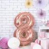 Balon Pink Metal Foliowy Cyfra "8" 86 Cm