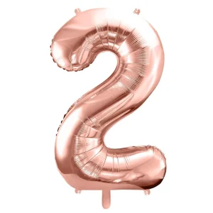 Balon Pink Metal Foliowy Cyfra "2" 86 Cm