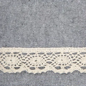 Bieznik Maya Bawelniany Z Koronka Szary 40X160 Cm