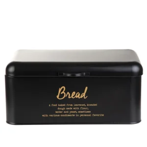 Chlebak Escille Metalowy Czarny 33X19X15 Cm