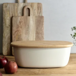 Chlebak Nores Z Bambusowa Pokrywka 37X22X14 Cm