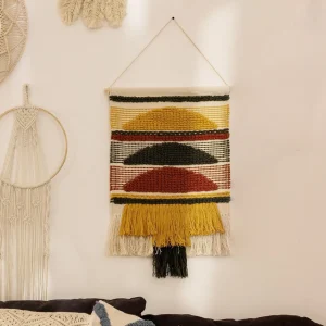 Dekoracja Wiszaca Danto Z Zielonymi Wzorami 40X70 Cm