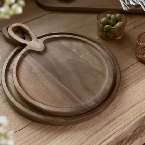 Deska Mooka Do Serwowania Okragla 40X30 Cm