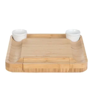 Deska Rumi Do Serwowania Z Miseczkami I Nozykami 33X33 Cm