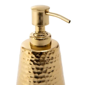 Dozownik Kerala Zloty Z Ozdobnymi Wytloczeniami 6X6X20 Cm