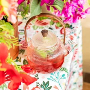 Dzbanek Corrie Ryflowany Z Drewniana Raczka 0,55 L