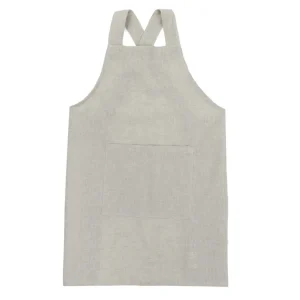 Fartuch Kuchenny Monez Crossback Domieszka Lnu Szary 100X90 Cm