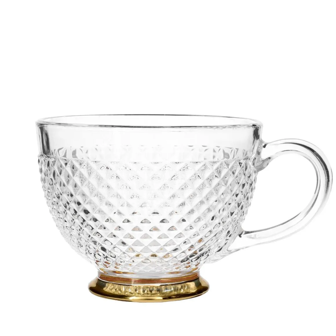 filizanka_barrel_szklana__1.webp Filizanka Barrel Szklana W Kropki Ze Zlota Nozka 0,36 L