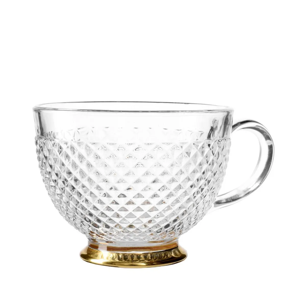 filizanka_barrel_szklana__3.webp Filizanka Barrel Szklana W Kropki Ze Zlota Nozka 0,36 L