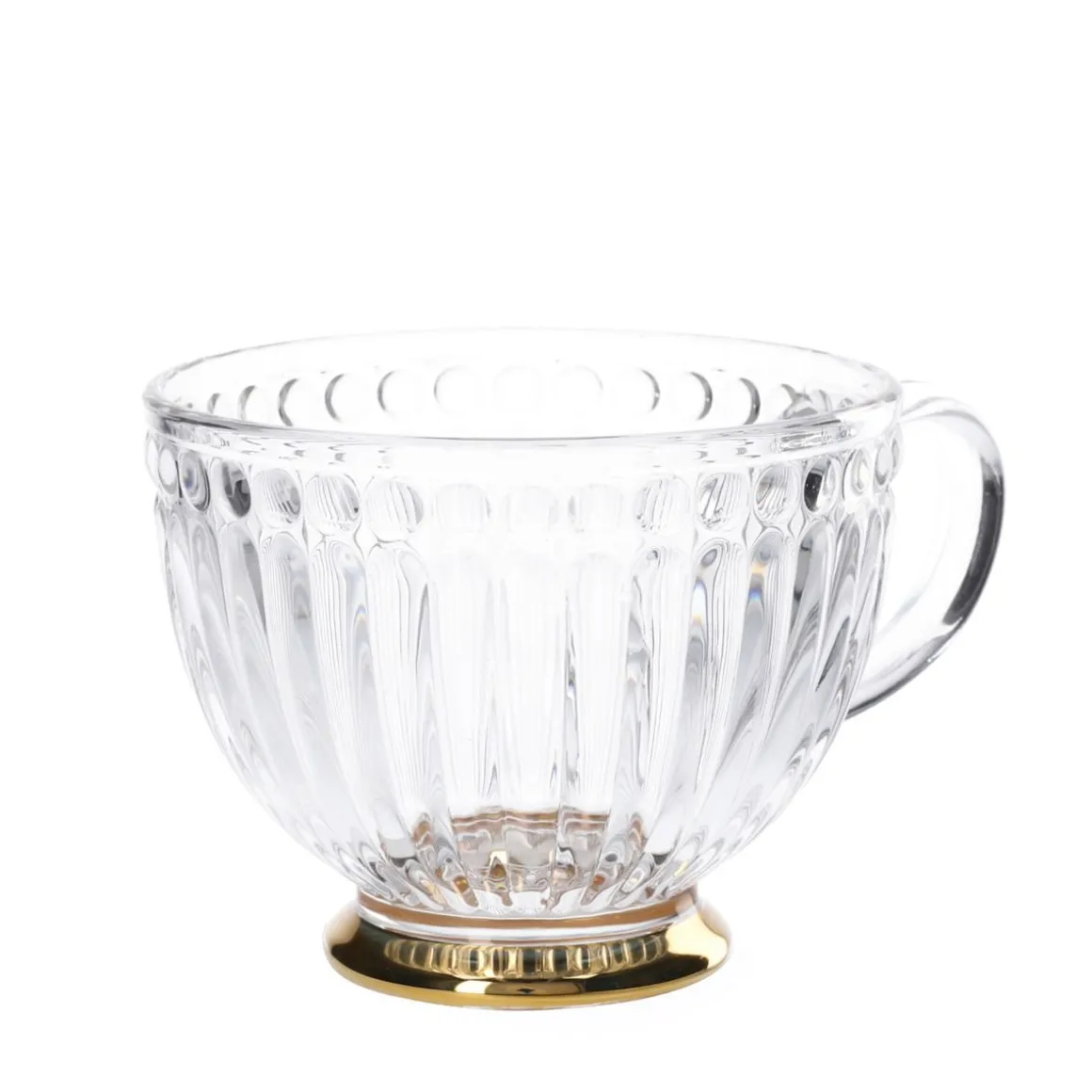 filizanka_barrel_szklana__4-1.webp Filizanka Barrel Szklana W Paski Ze Zlota Nozka 0,36 L