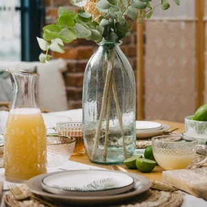 Filizanka Barrel Szklana W Kropki Ze Zlota Nozka 0,36 L