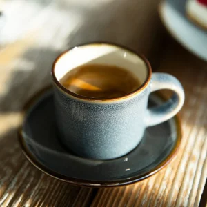 Filizanka Larisa Do Espresso Ze Spodkiem Szara 0,08 L