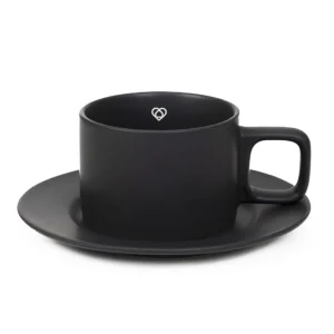 Filizanka Marin Ze Spodkiem Czarna 0,2 L