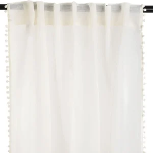 Firanka Adi Z Pomponikami Kremowa 140X250 Cm