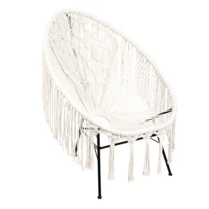 Fotel Acapulco Bliss Makrama Ecru 93X73X85 Cm