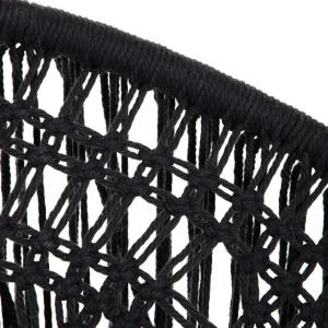 Fotel Acapulco Spirit Makrama Czarna 93X73X85 Cm