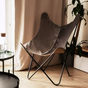 Fotel Butterfly Z Metalowa Rama Welur 70X80X102 Cm