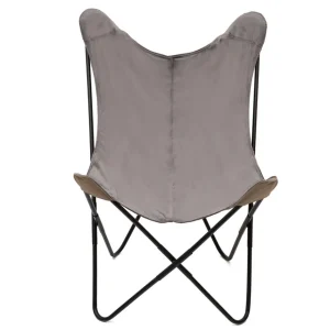 Fotel Butterfly Z Metalowa Rama Welur 70X80X102 Cm