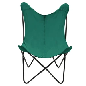 Fotel Butterfly Z Metalowa Rama Welur 70X80X102 Cm