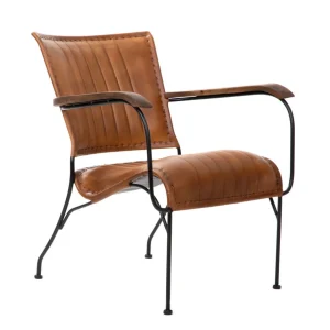 Fotel Gladio W Obiciu Ze Skory Bawolej Brazowe 68X76X75 Cm