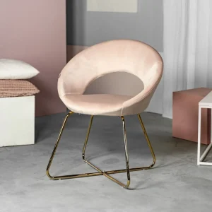 Fotel Jared Welurowy Jasno 73X47X84 Cm