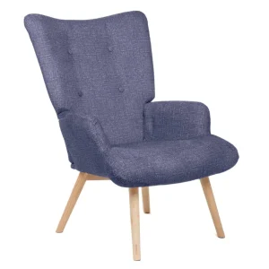 Fotel Moss Pop W Tkaninie Granatowy 72X73X96Cm