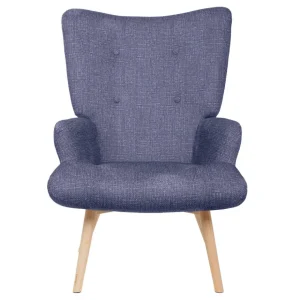 Fotel Moss Pop W Tkaninie Granatowy 72X73X96Cm