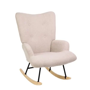 Fotel Moss Teddy Boucle Bujany Bezowy W Tkaninie Teddy Boucle 72X73X92 Cm