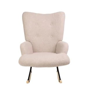 Fotel Moss Teddy Boucle Bujany Bezowy W Tkaninie Teddy Boucle 72X73X92 Cm