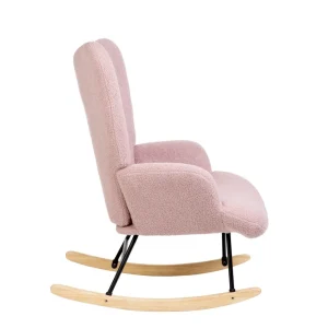 Fotel Moss Teddy Boucle Bujany Rozowy W Tkaninie Teddy Boucle 72X73X92 Cm