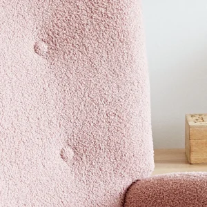 Fotel Moss Teddy Boucle Bujany Rozowy W Tkaninie Teddy Boucle 72X73X92 Cm