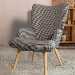 Fotel Moss W Bialo-Czarna Pepitke 70X95Cm