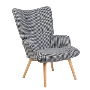 Fotel Moss W Bialo-Czarna Pepitke 70X95Cm