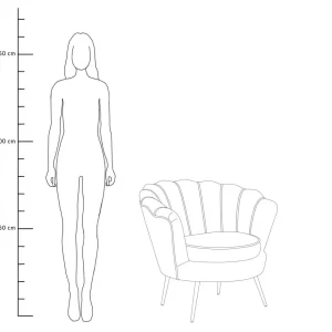 Fotel Shelly Welurowy 82X74X76 Cm