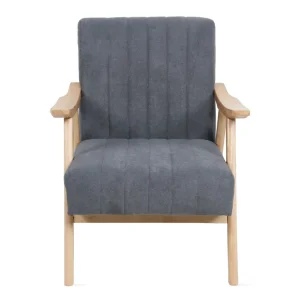 Fotel Terra Ciemno Nogi Jasne Drewno 70X75X87 Cm