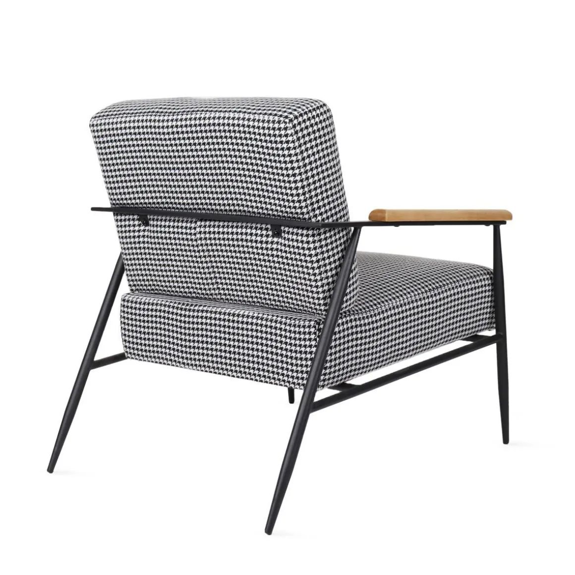 fotel_veludo_bialy_w_czar_5.webp Fotel Veludo Bialy W Czarna Pepitke 71X70X83 Cm