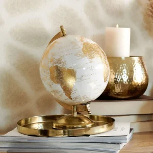 Globus Dekoracyjny Globe Zloty 18X15X25 Cm