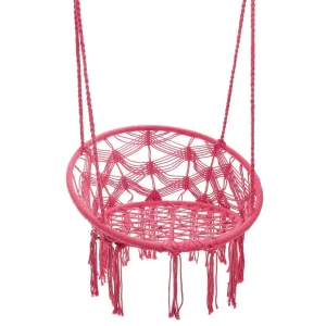 Hustawka Circle Doira Makrama Fuksjowa 82X60X115-138 Cm