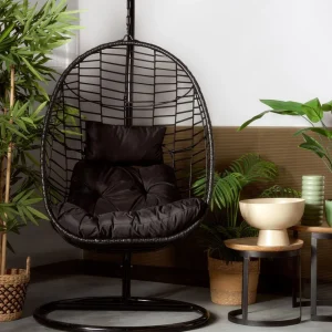 Hustawka Solei Czarna Z Czarna Poduszka 95X95X195 Cm