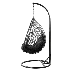 Hustawka Solei Czarna Z Czarna Poduszka 95X95X195 Cm