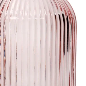 Karafka Natia Ryflowana Z Korkiem Rozowa 1 L