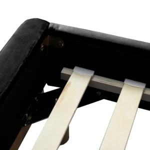 Łóżko Karalius Welurowe Czarne 90X200 Cm