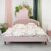 Łóżko Reine Welurowe Rozowe 160X200 Cm