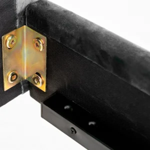 Łóżko Venlo Welurowe Szare 160X200 Cm