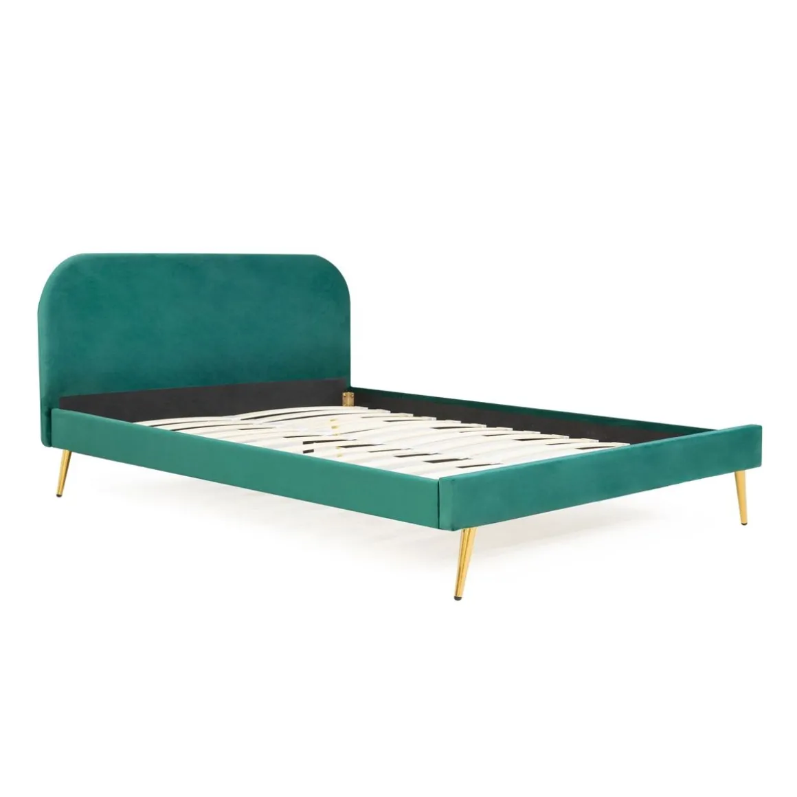 ko_venlo_welurowe_zielone_4.webp Łóżko Venlo Welurowe Zielone 160X200 Cm
