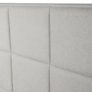 Łóżko Ze Stelazem Aster W Tkaninie Jasnoszare 160X200 Cm