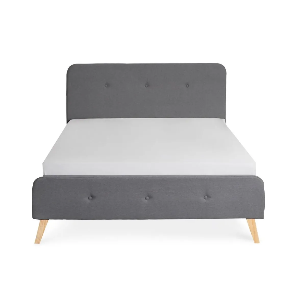 ko_ze_stelazem_mikkel_wel_1.webp Łóżko Ze Stelazem Mikkel Welurowe Szare 140X200 Cm
